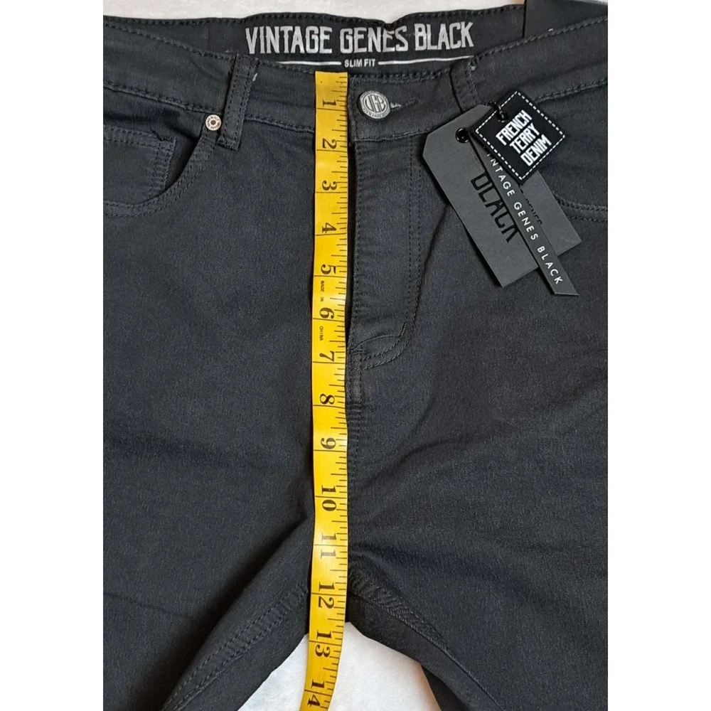 VGB Vintage Genes Black Men's Stretch Gray Jeans Size 34X30 New